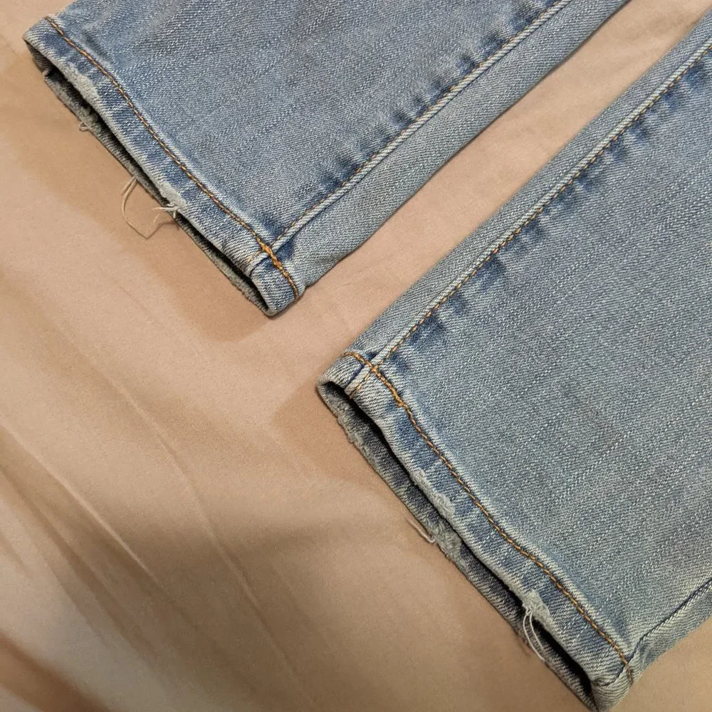 American Eagle Denim Jeggings Size 10 Short Super Stretch Light Medium Wash - Picture 13 of 16